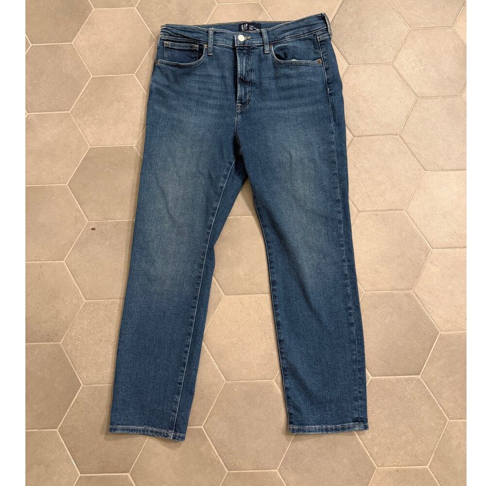 GAP Vintage Soft Slim Jeans Women 12/31R Dark Wash 26.5” Inseam